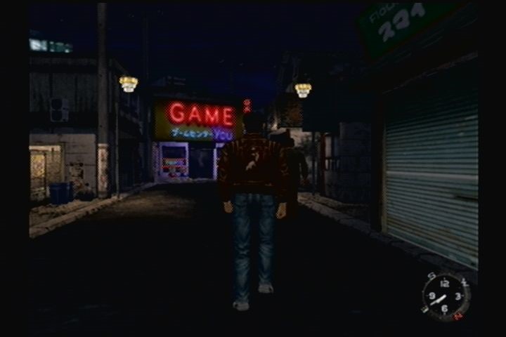 Shenmue Dreamcast The game features a day-to-night cycle.
